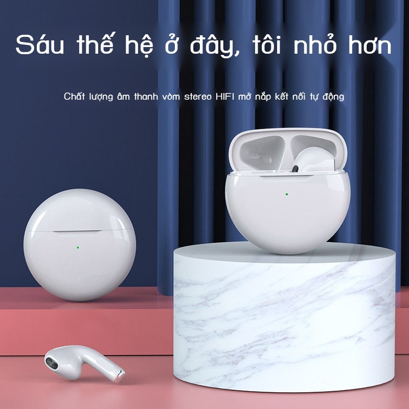 Tai nghe bluetooth không dây chất lượng âm thanh cao mini thể thao thế hệ thứ 6 Apple Huawei vivo Xia