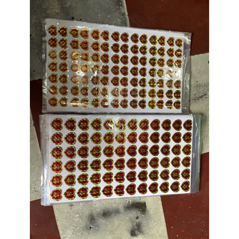 Chữ hỷ dán trái cây