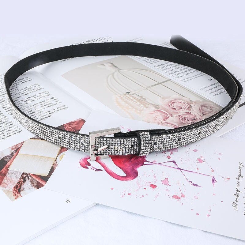 Toàn Bộ Thắt Lưng Đính Kim Cương Giả Cao Cấp Thời Trang Theo Phong Cách Âu Mỹ