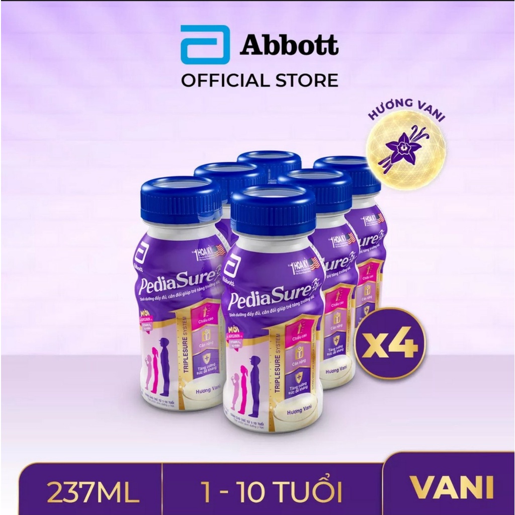 [HSD T2-2023] Thùng 24 Sữa nước PediaSure hương vani 237ml