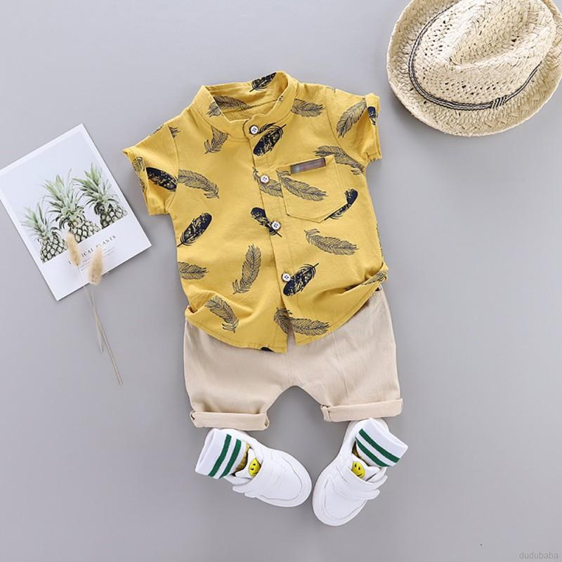 Bộ áo thun tay ngắn &amp; quần short cho trẻ em 0-4 tuổi