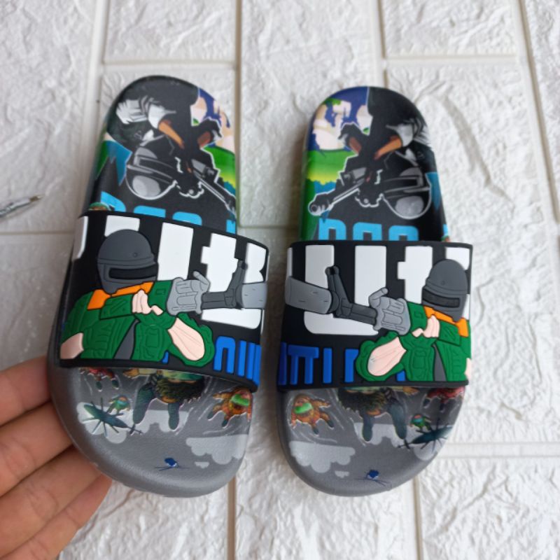 Dép lê quai ngang.Dép siêu nhân PUPG  in 3D đẹp cho bé trai