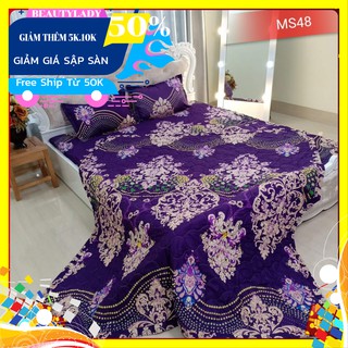 Free ship Chăn hè mền trần bông beautylady-thổ cẩm tím