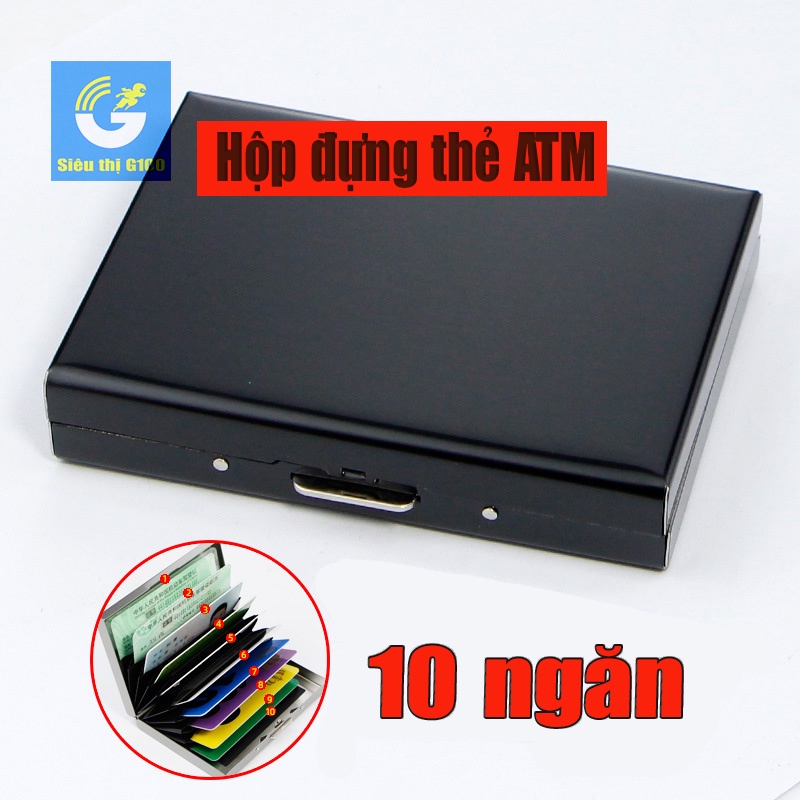 Ví đựng thẻ ATM inox 10 ngăn cao cấp