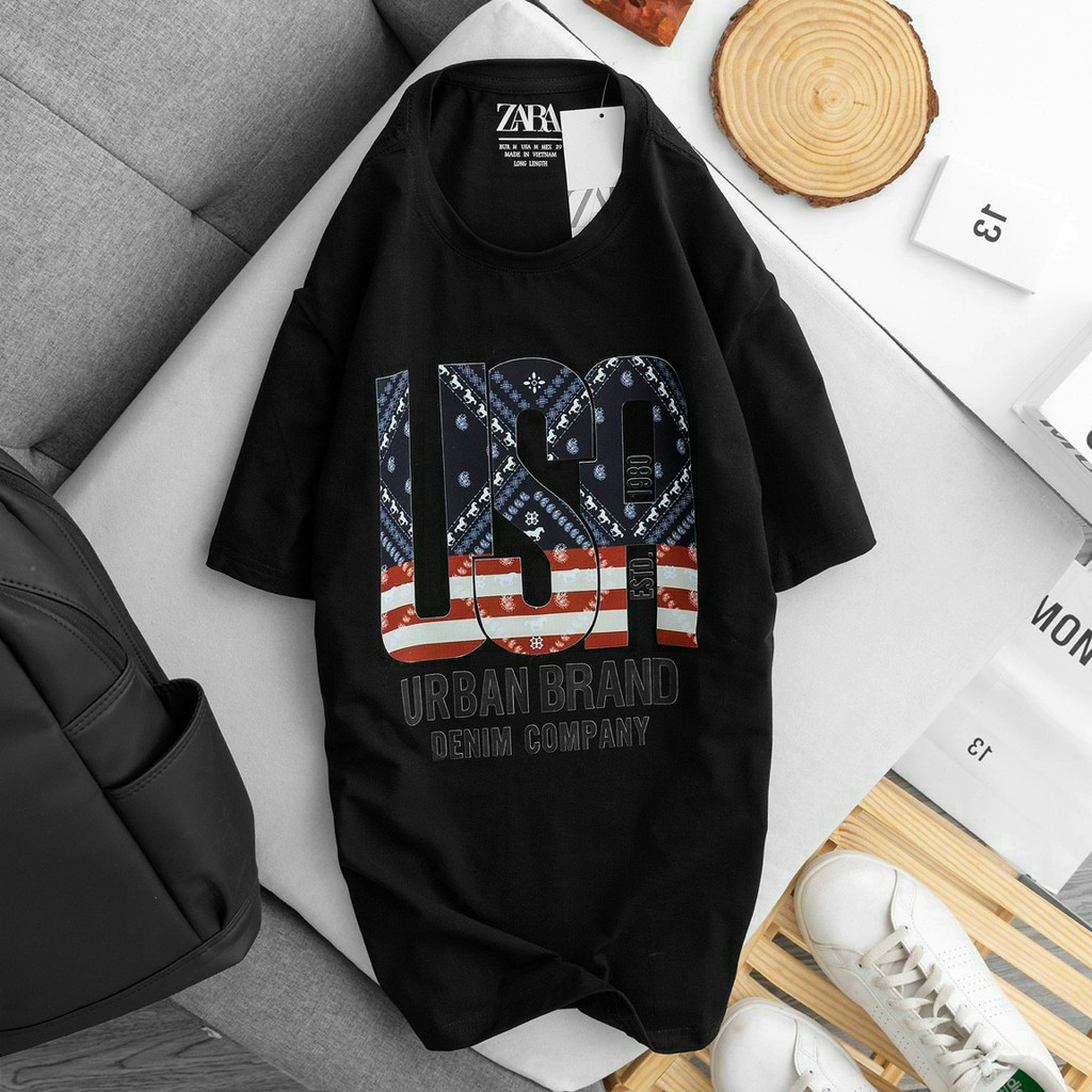 Áo Phông Nam Nữ Unisex Tay Ngắn USA Cotton 4 Chiều Local Brand Chính Hãng Áo Phông Có Big Size