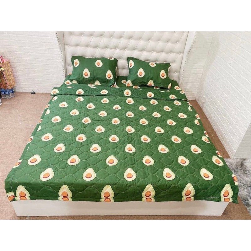 [Xả hàng tết]Bộ ga gối cotton poly đệm 1m6x2m dày 15-20cm,chát chọn mẫu,HANHRUI1372