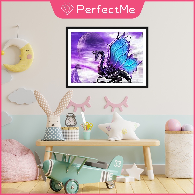 Bộ tranh đính đá 5D tự làm hình rồng 30×40