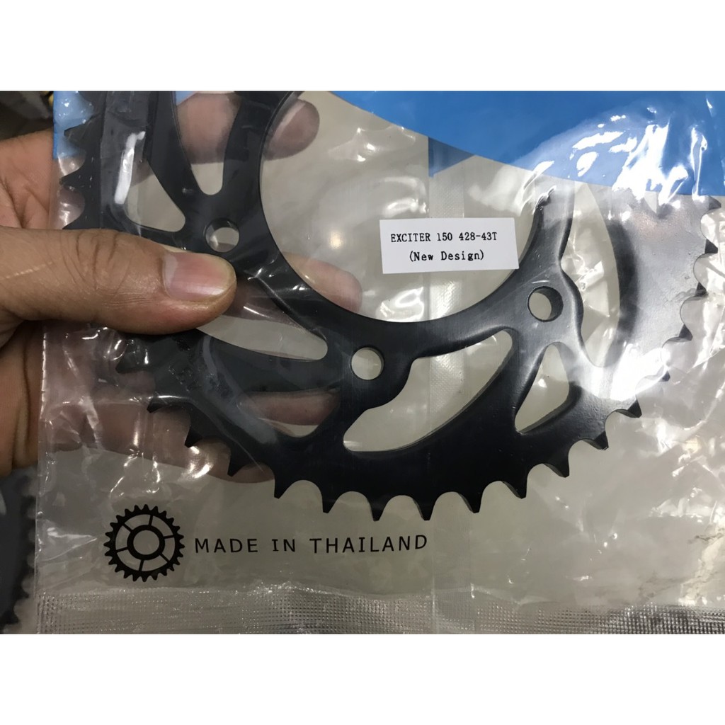 Nhông dĩa tải Recto thép hợp kim 428-43T dành cho Exciter 150 size độ