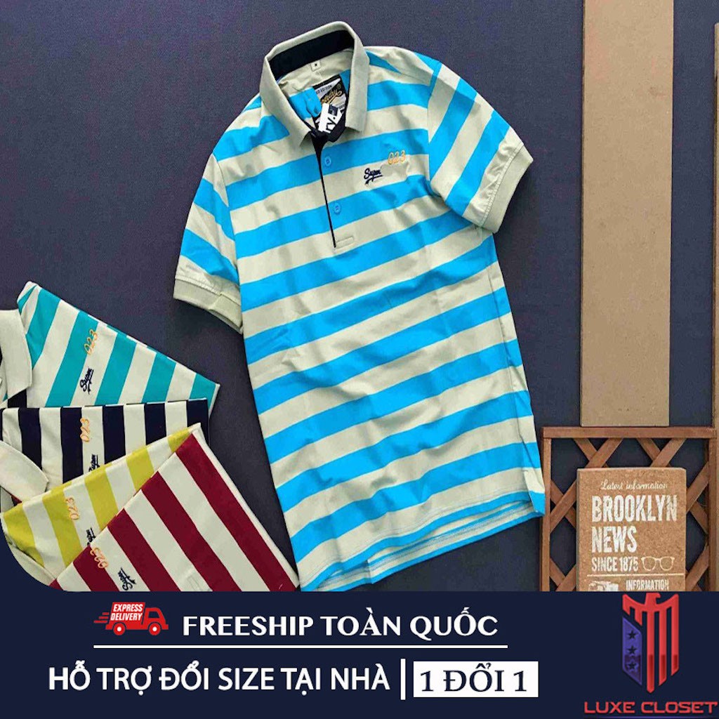 Áo thun nam có cổ phối sọc ngang cao cấp - Thời trang Havis - ASTD043 | BigBuy360 - bigbuy360.vn