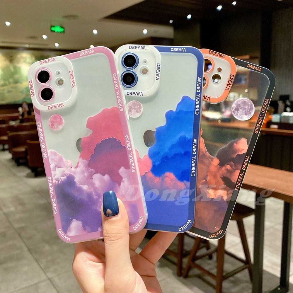Ốp Điện Thoại Dẻo Trong Suốt Họa Tiết Hoàng Hôn Cho OPPO A16 A95 A54 A15 A74 A5S A12 A7 A3S A31 A37 A53 A92 A52 F11 Reno 7 Reno6