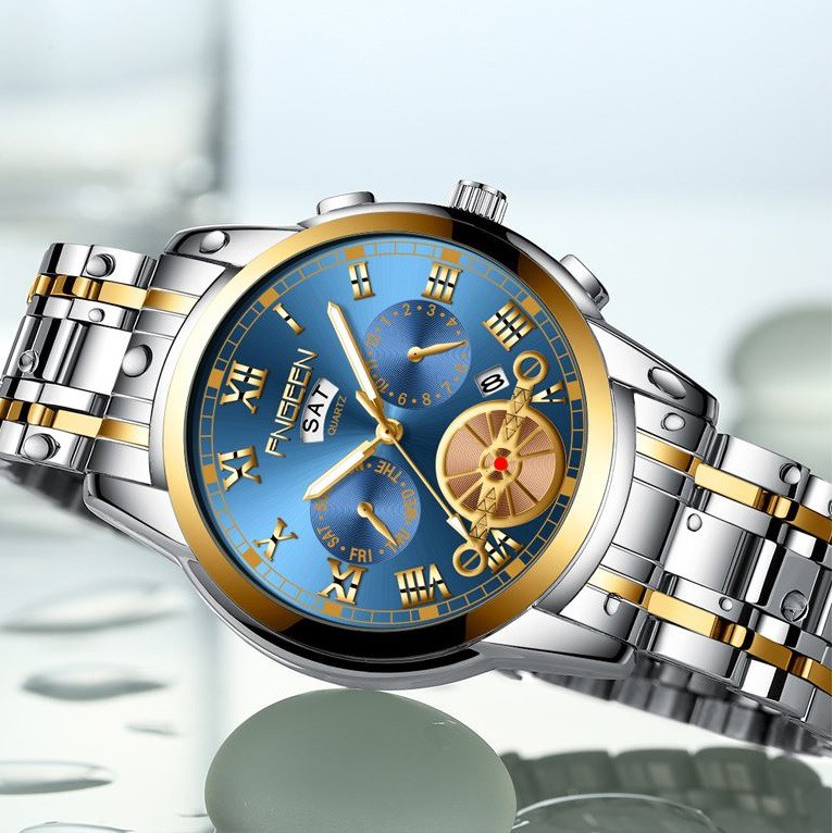 Đồng Hồ Nam FNGEEN Dây Thép Cao Cấp Không Gỉ, Có Lịch Ngày, Phong Cách Doanh Nhân Sang Trọng | BigBuy360 - bigbuy360.vn