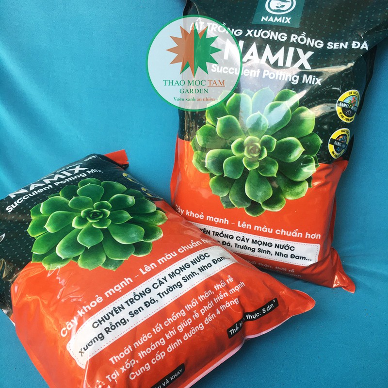Đất trồng Sen đá Namix  - Chuyên trồng cây mọng nước như Xương rồng, sen đá, nha đam...