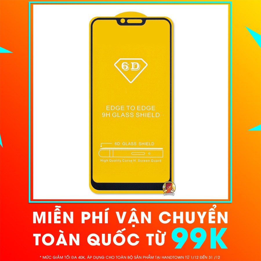 Cường Lực 6D Cho Realme C1 Full Màn, Full Keo Thế Hệ Mới
