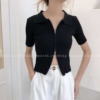 Áo len kéo khoá 2 đầu