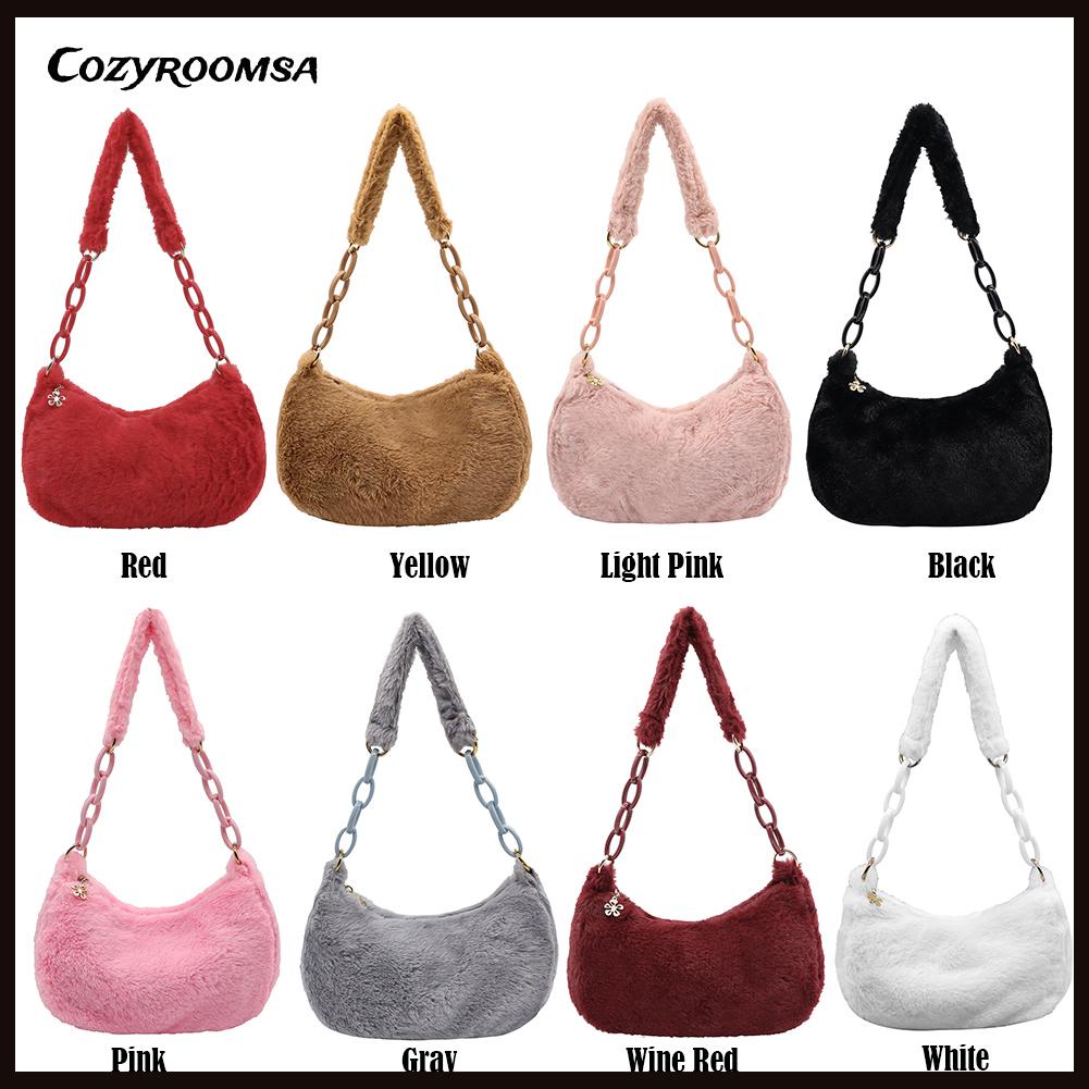 Túi đeo vai màu vintage thời trang mùa đông dành cho nữ