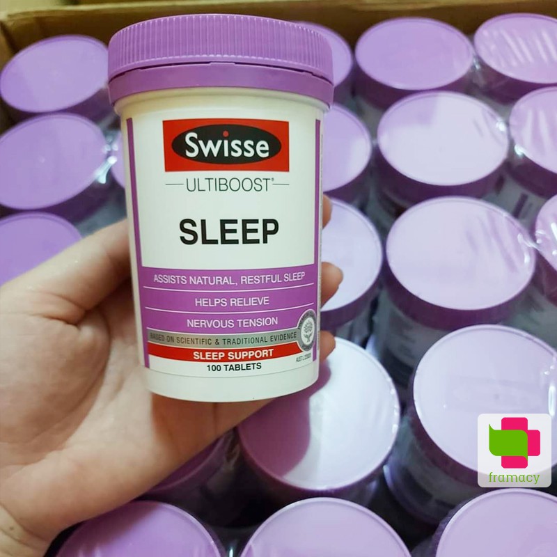 Viên uống Swisse Ultiboost Sleep, Úc (100v) hỗ trợ giấc ngủ cho người trên 18 tuổi