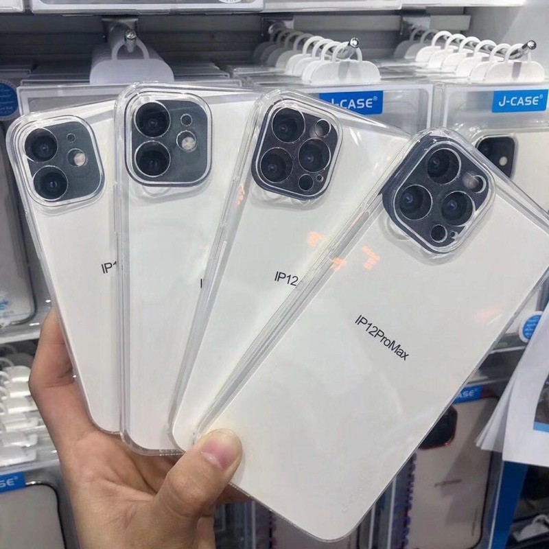 Ốp dẻo trong bảo vệ camera Iphone 11/11 Pro/11 Pro Max/12/12 Pro/12 Pro Max hãng J-Case đẹp rẻ