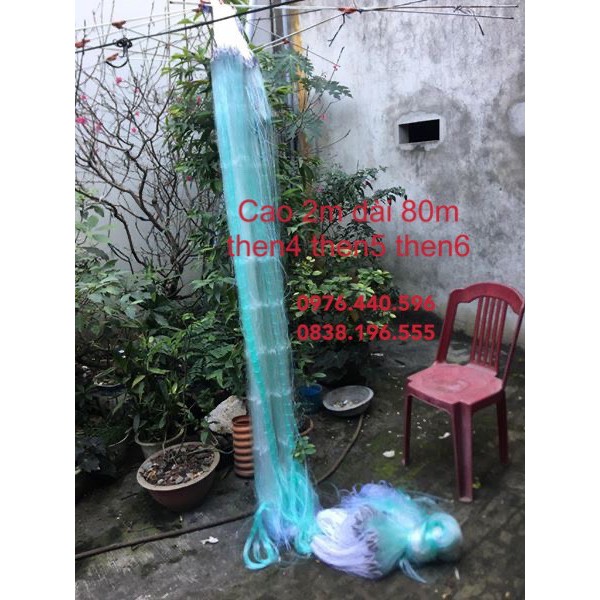 Lưới 3 màn đánh cá Cao 2m dài 80m 8p 9p 10p