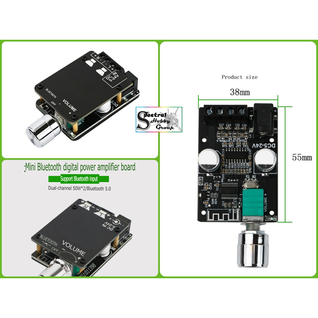 Mạch khuếch đại âm thanh HIFI 2.0 bluetooth 5.0 50w *2 chất lượng cao 502L Digital Audio Amplifier