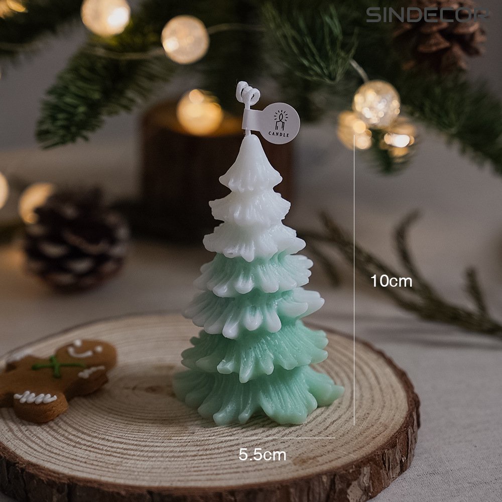 Nến thơm cây thông noel, nến sáp đậu nành thủ công decor phòng Sindecor