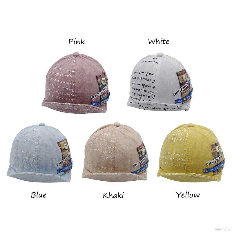 Mũ lưỡi trai in chữ phong cách Hàn Quốc dễ thương dành cho các bé