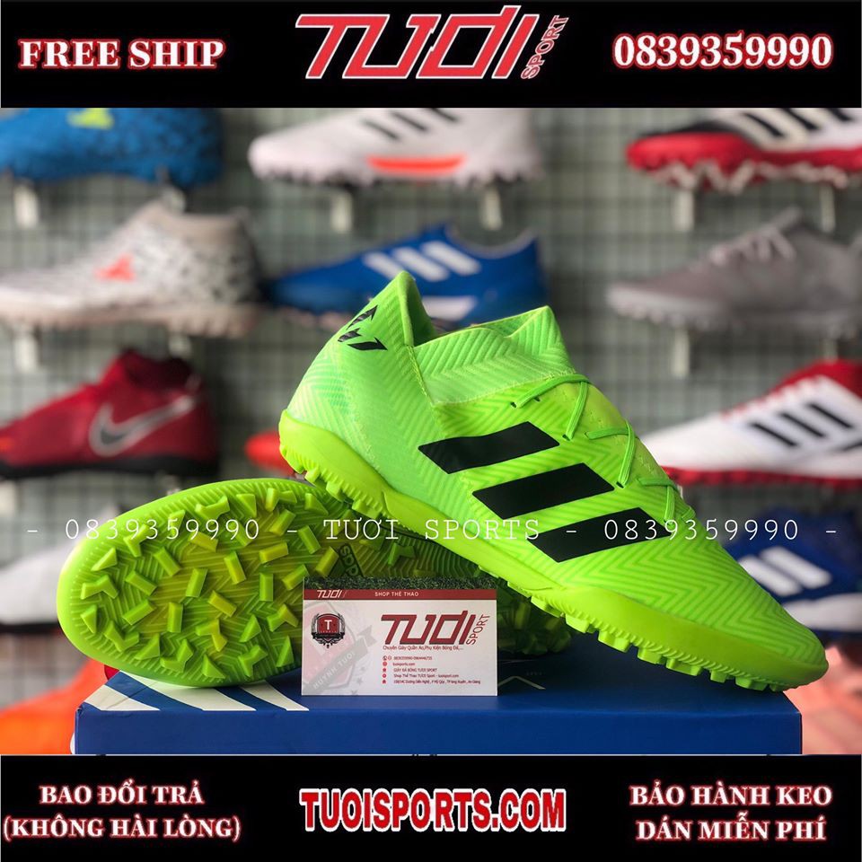 [ Tăng TÚI + VỚ ] Giày đá bóng NEMEZIZ MESSI CỔ THUN TF 2019 GIÁ RẺ CHẤT LƯỢNG