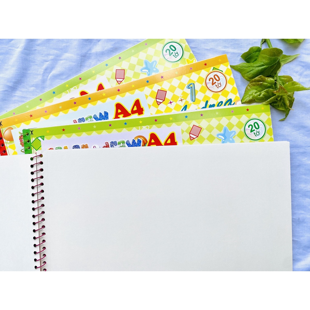 Sổ vẽ, vở vẽ A4 Klong MS 713 20 tờ 100/76 gáy lò xo cho bé thỏa thích vẽ - VPP THIÊN ÁI