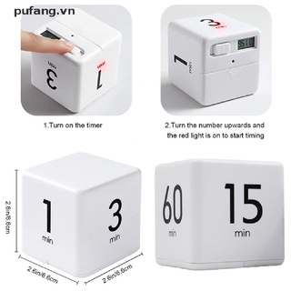pufang Gravity Sensor Flip Timer Responsive Cube Timer Sports Timer Kitchen Timer vn