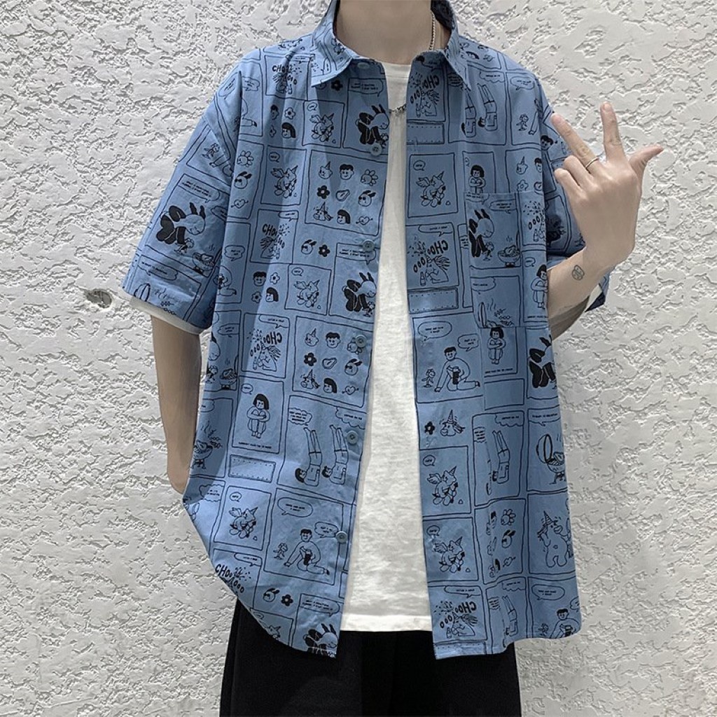 Áo sơ mi unisex from rộng nam nữ , sơ mi nam nữ vải voan lụa mịn mát free size 40kg - 70kg