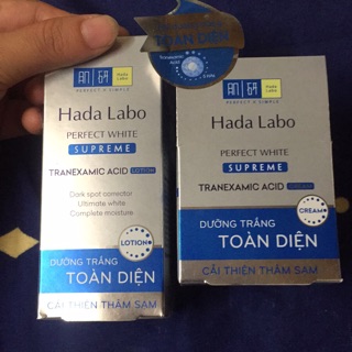 Bộ sản phẩm dưỡng trắng cấp ẩm hadalabo perfect white