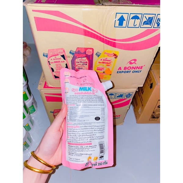 muối tắm sữa bò tẩy da chết A bonne spa milk salt thái lan 350g có vòi | BigBuy360 - bigbuy360.vn