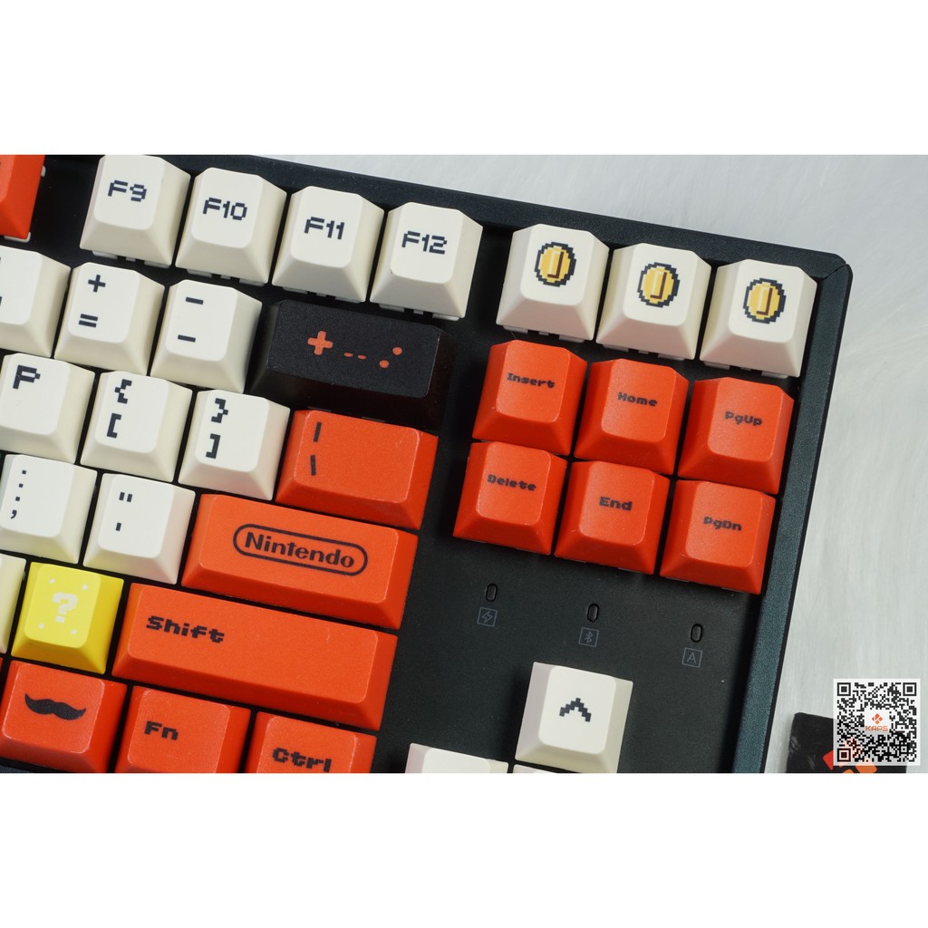 Keycap MARIO ĐỎ Full-box - CHERRY - PBT - Dyesub- 120 nút cho bàn phím cơ (Filco, Leopold, IKBC, Edra, keychron)