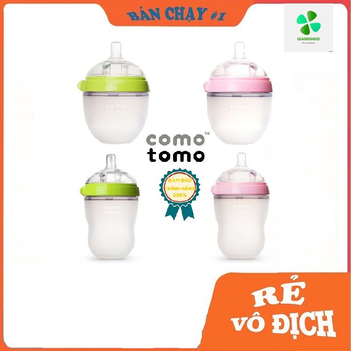 Bình Sữa Comotomo Cho Bé 150ml và 250ml  Siêu Mềm