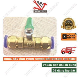 Khóa dây ống phun sương 8mm nối nhanh