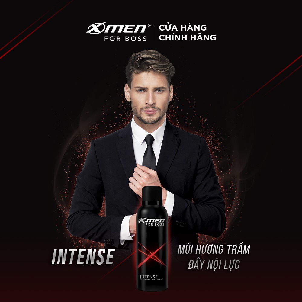 Xịt khử mùi toàn thân nam X-MEN For Boss Intense Deo Spray (150ml)