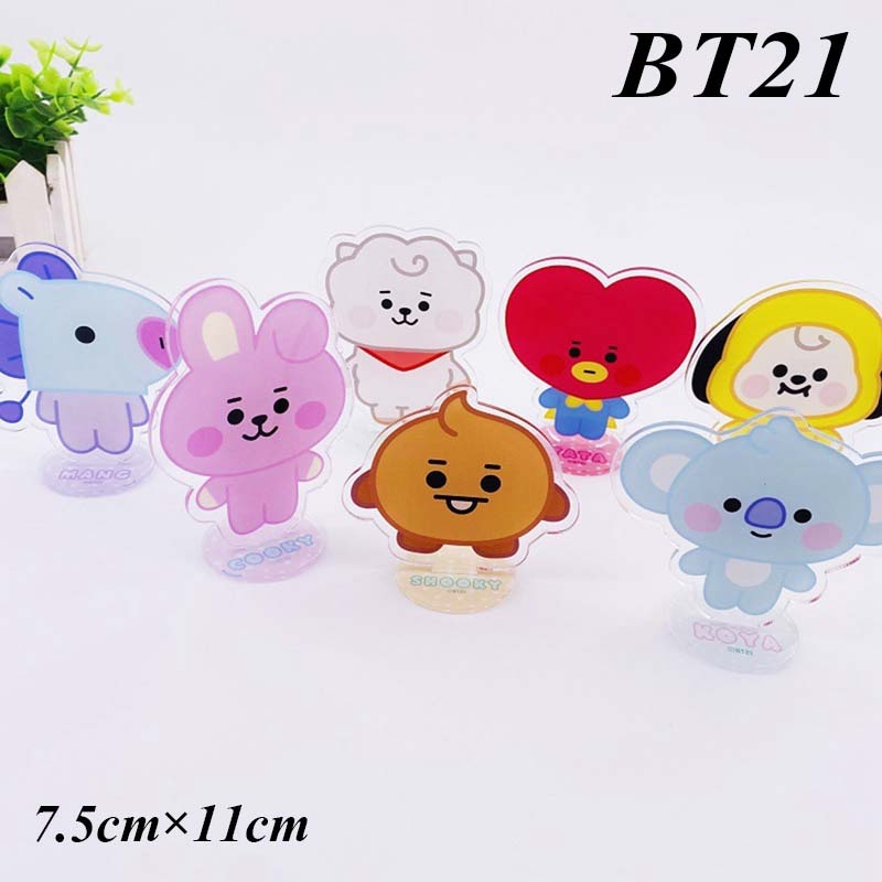 Mới Mô Hình Nhân Vật Bt21 Bằng Acrylic Trong Suốt Dễ Thương