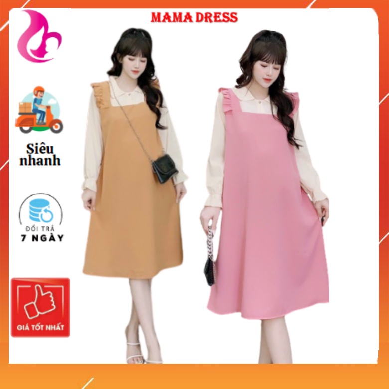 Váy bầu MAMA DRESS Đầm bầu đẹp giá rẻ thiết kế thời trang phù hợp công sở dự tiệc hoặc đi chơi ST1