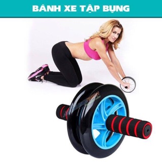 Máy tập cơ bụng bánh xe màu xanh lá , con lăn tập bụng