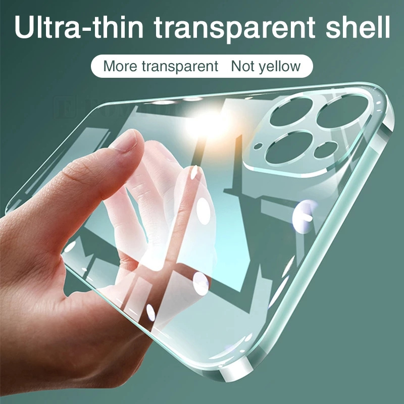 Ultra Ốp Điện Thoại TPU Silicon Siêu Mỏng Bảo Vệ Ống Kính Máy Ảnh Cho Iphone 11 12 Pro Max 12 Mini Iphone XR XS X 7 8 6 Plus