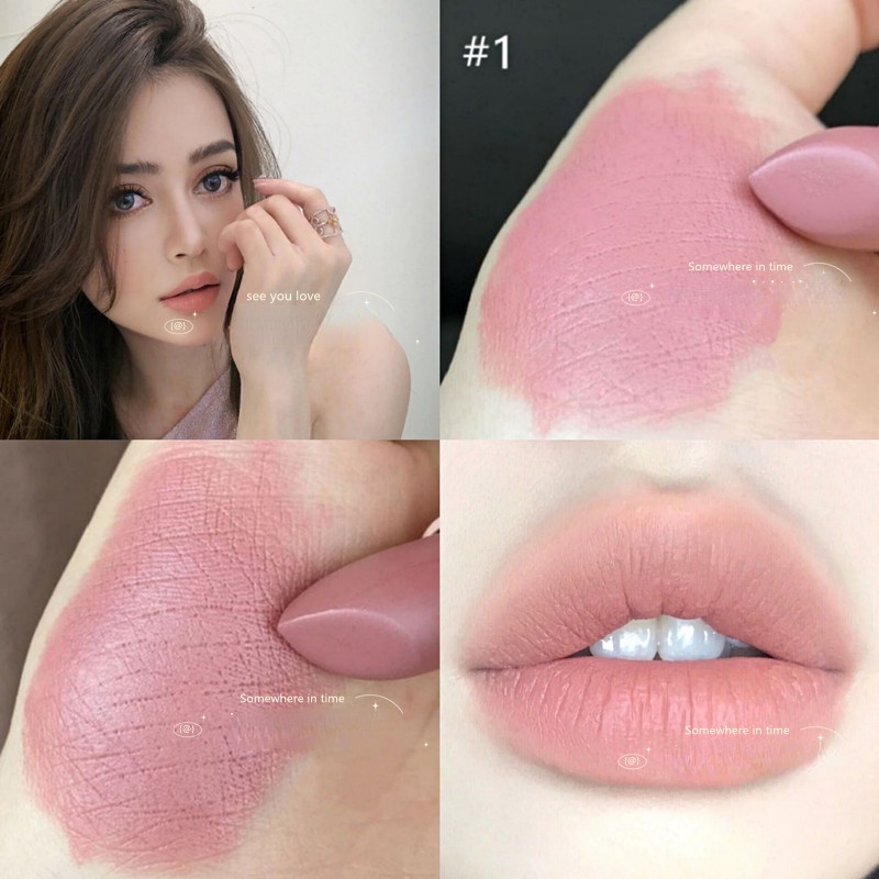 Son môi HANDAIYAN trang điểm chống nước và dưỡng ẩm nhiều màu sắc tùy chọn