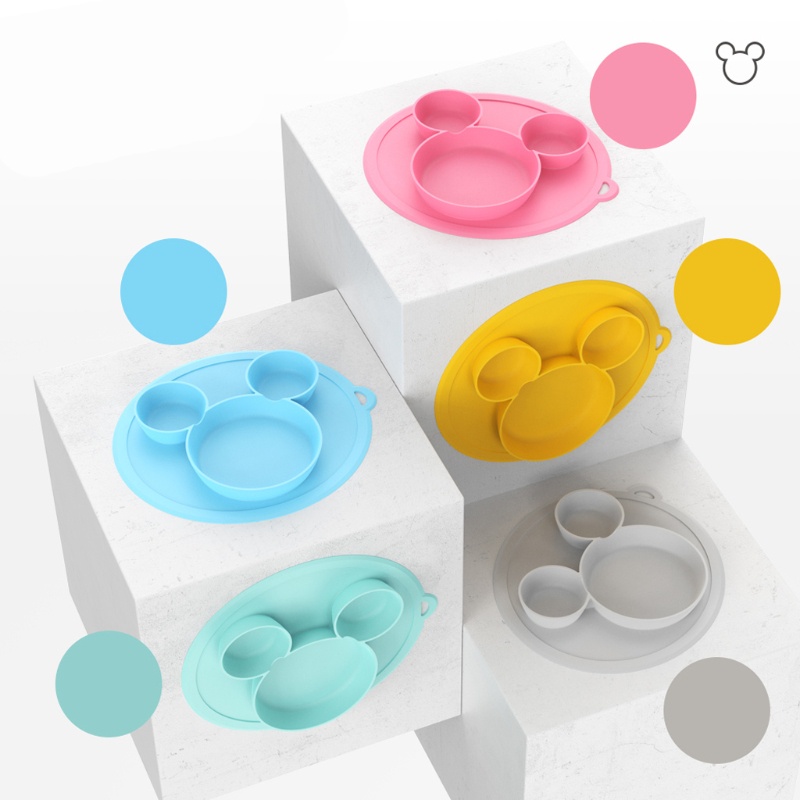 Bát Ăn Chia Ngăn Bằng Nhựa Pp Không Chứa BPA Tiện Dụng Cho Bé Sơ Sinh