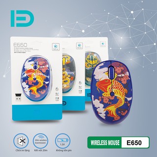 Chuột không dây Wireless 6D FD E650 - CÁ CHÉP HÓA RỒNG - Bảo hành 24 tháng !!!