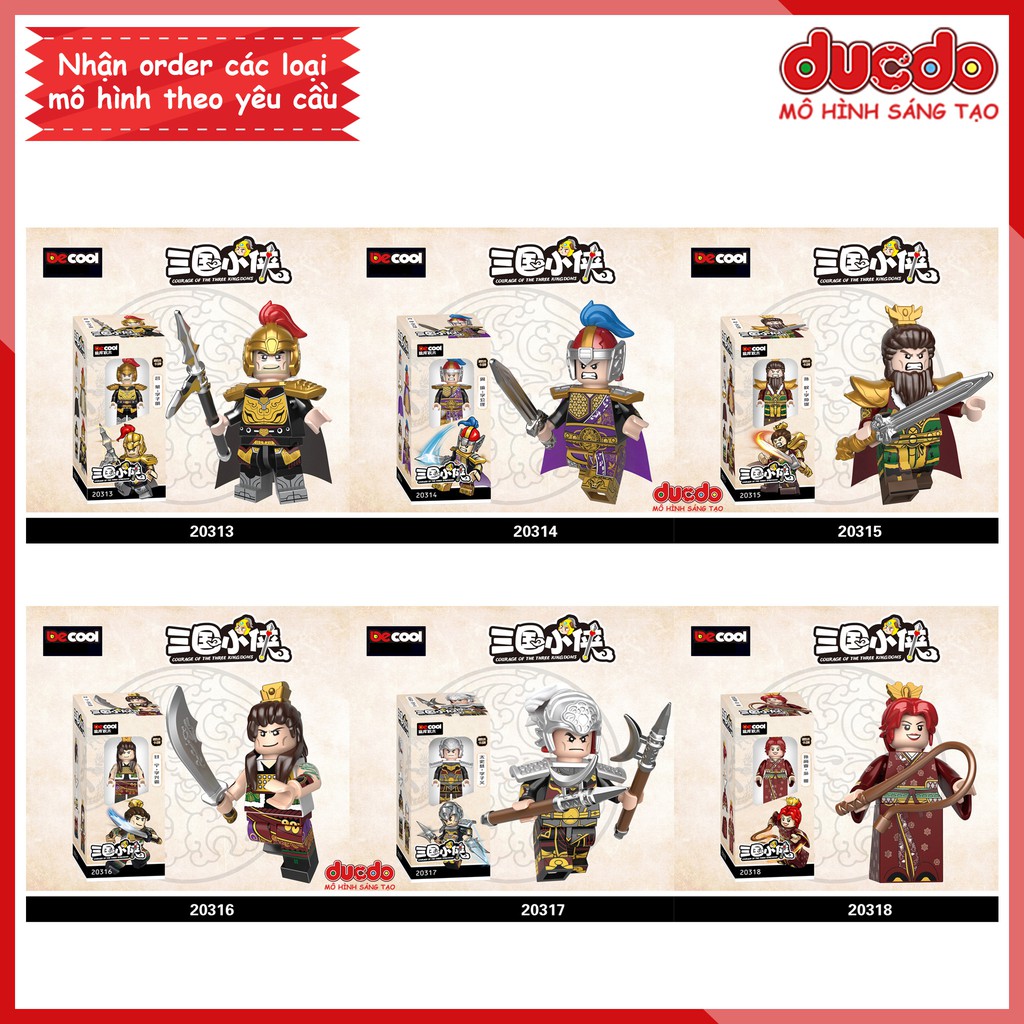 [Có sẵn] Decool 2030C Minifigures các nhân vật tướng TAM QUỐC tuyệt đẹp - Đồ chơi Lắp ghép Xếp hình Mô hình Mini