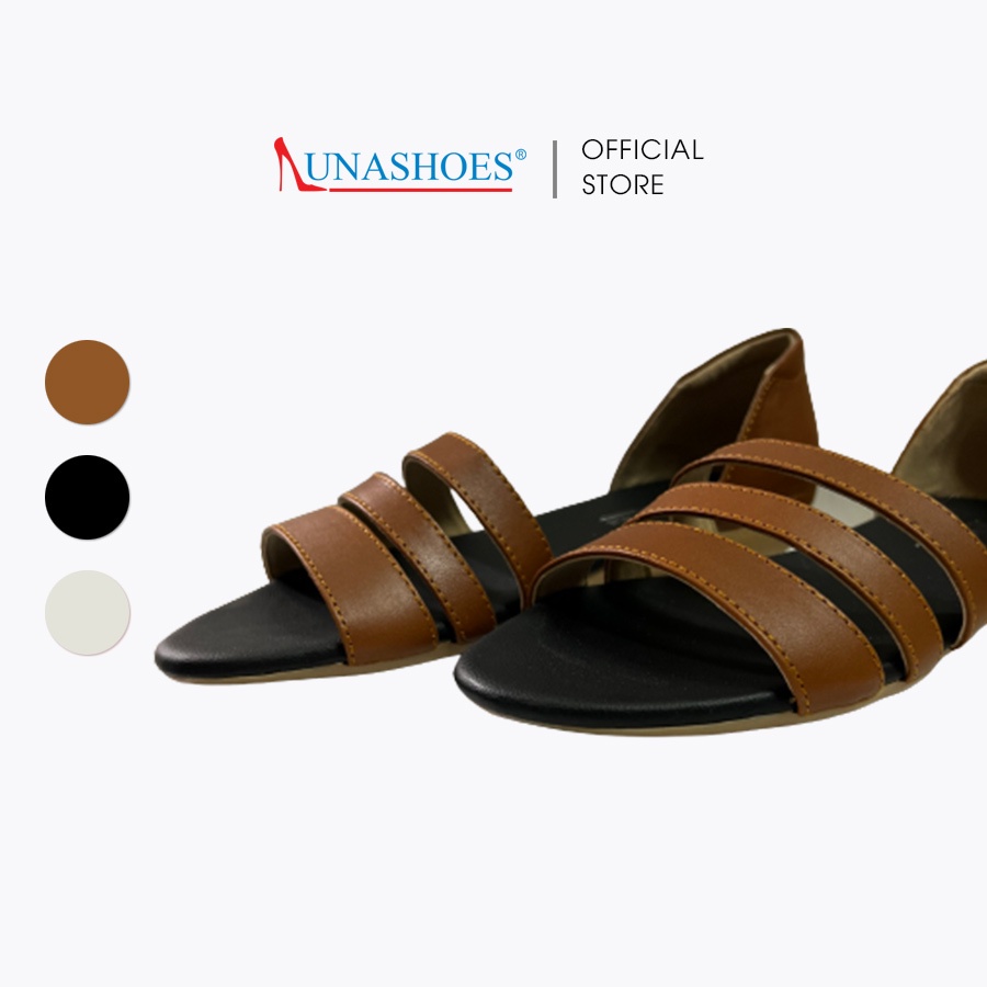 Sandal đế bằng nữ da bò mềm LUNASHOES 6604 bảo hành 2 năm 1 đổi 1