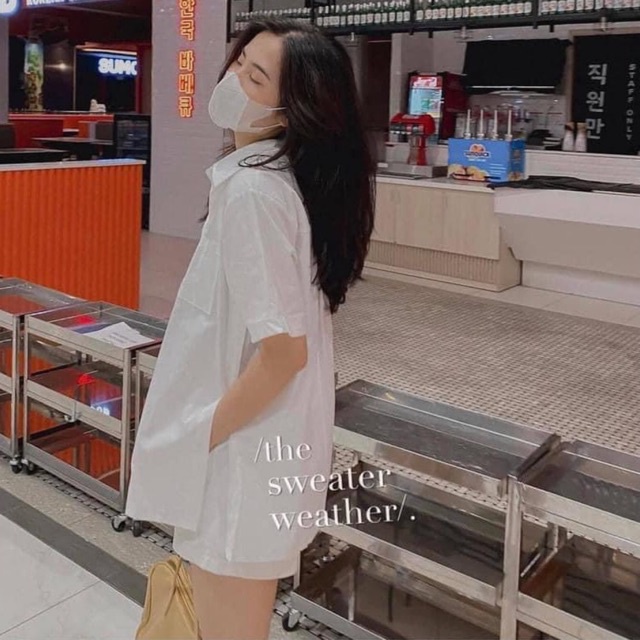 Áo sơ mi xẻ tà vạt hai bên cài cúc sườn cách điệu đủ màu siêu hot