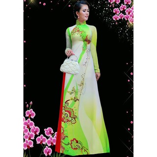 VẢI MAY ÁO DÀI LỤA 3D MỀM GIÃN ĐEP-TẶNG KÈM 1 VẢI MAY QUẦN SATIN LỤA