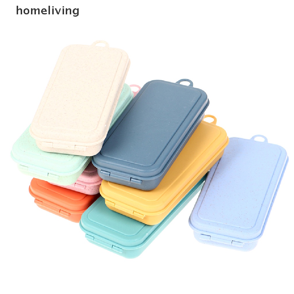 Bộ Muỗng Đũa Nĩa Bằng Lúa Mạch Gấp Gọn Kèm Hộp Đựng Tiện Lợi