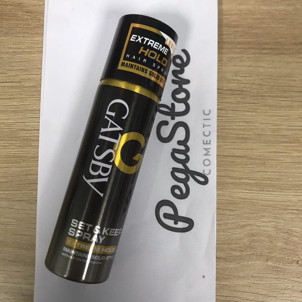 Keo xịt giữ nếp tóc GATSBY Extreme Hold 66ml Keo sịt tóc siêu cứng Ultra Hard 250ml