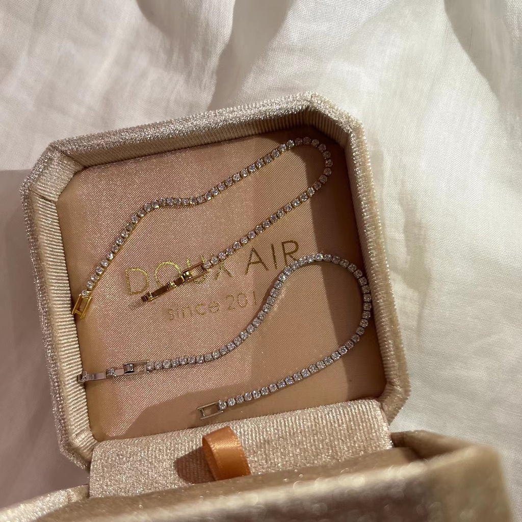 Vòng Tay Đính Đá Zircon Lấp Lánh Dễ Phối Đồ Thời Trang Cao Cấp Cho Nữ