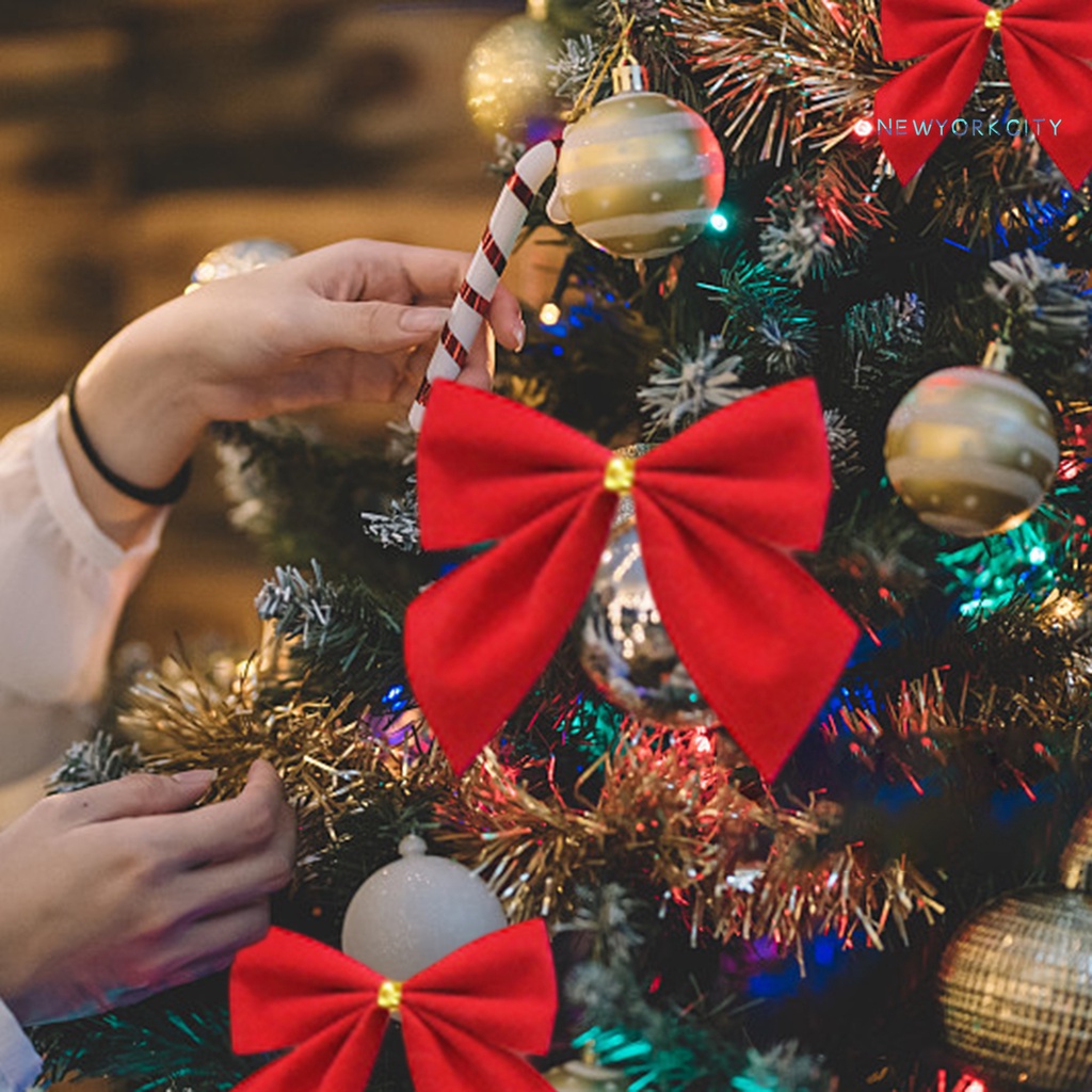 Bộ 12 Nơ Trang Trí Cây Thông Giáng Sinh